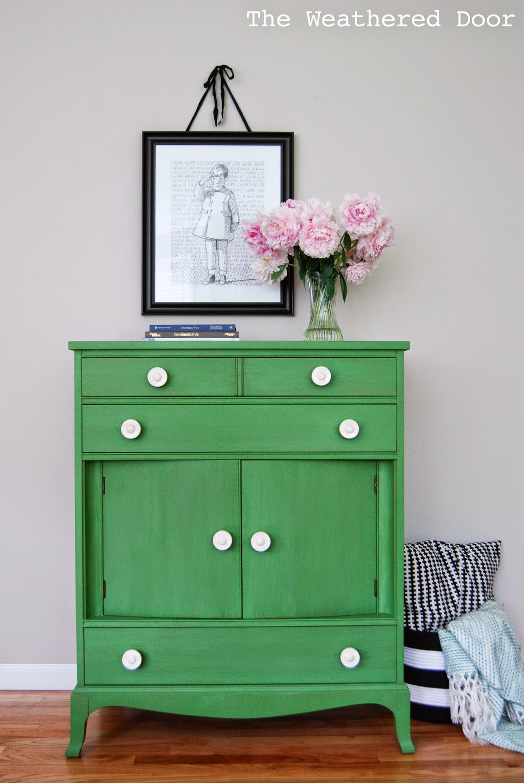 Tavern Green Milk Paint Dresser WD-1