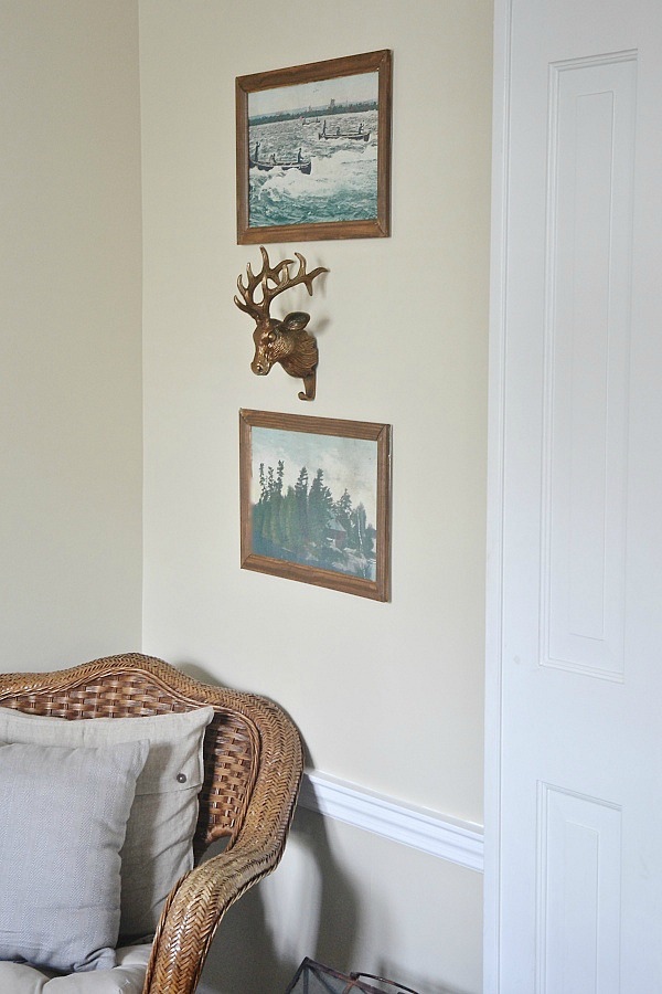 DIY postcard art - Simply blow up postcards & make some simple frames for the blown up postcards. Such easy inexpensive art! 