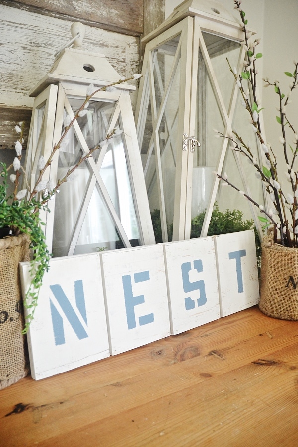DIY easy "nest sign" - could be customized to say anything! 