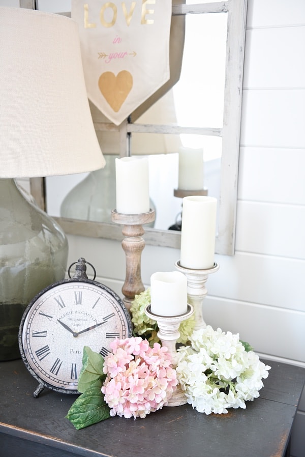 Cozy neutral cottage - valentines day bedroom decor- great neutral valentines day decor