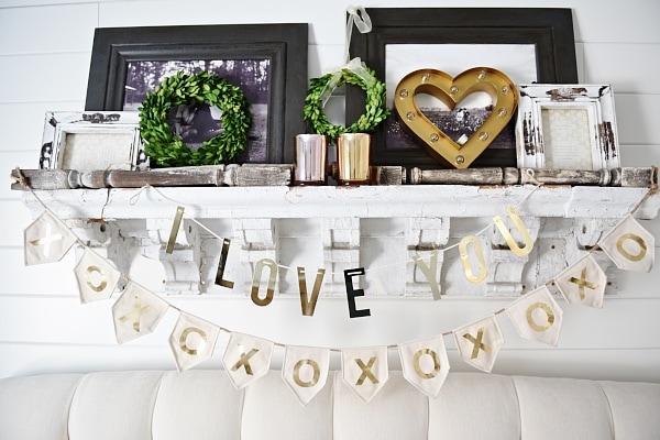 Cozy neutral cottage - valentines day bedroom decor- great neutral valentines day decor