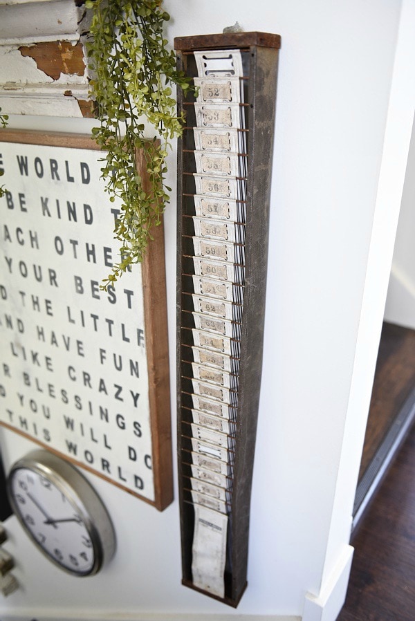 DIY stairway gallery wall - A great blog for DIY farmhouse decor & inspiration for a farmhouse style staircase gallery wall. A must pin for future gallery walls for any room of your home! 