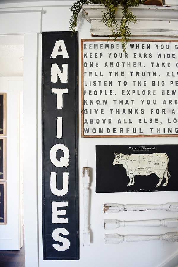 DIY stairway gallery wall - A great blog for DIY farmhouse decor & inspiration for a farmhouse style staircase gallery wall. A must pin for future gallery walls for any room of your home! 