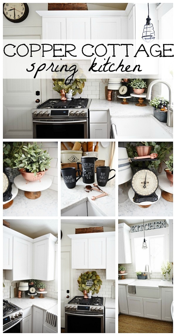Spring kitchen with copper details - a cozy cottage kitchen