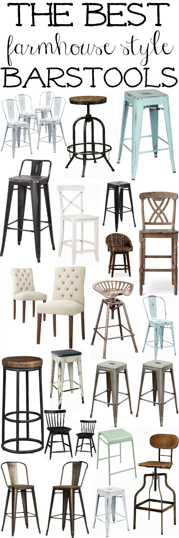 The best farmhouse style barstools - Great source for farmhouse decor for every room of the house!