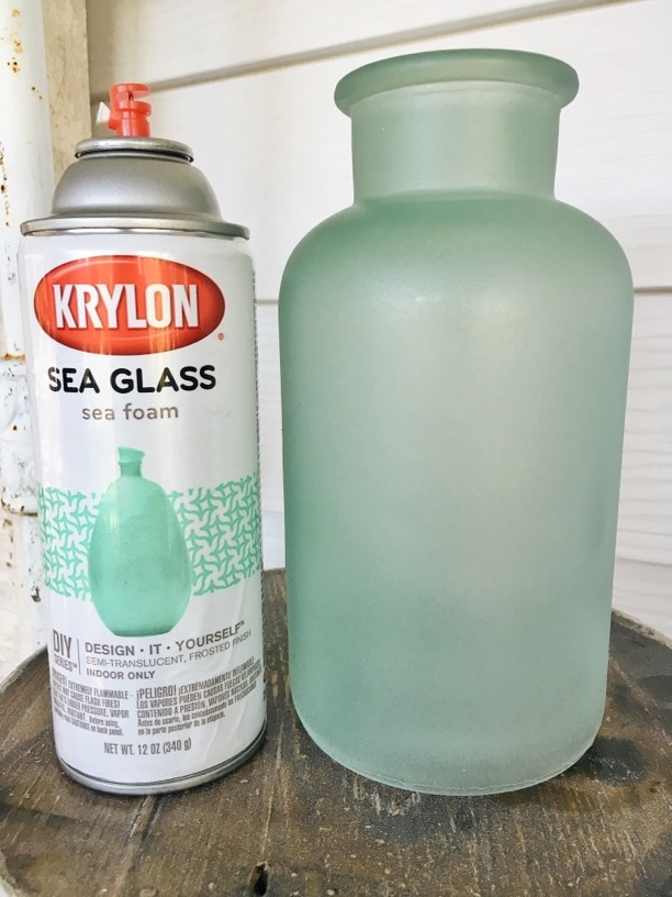 DIY cottage style sea foam sea glass bottles - The EASIEST way to get the sea glass look!! Great for farmhouse style or cottage style decor in any room! 