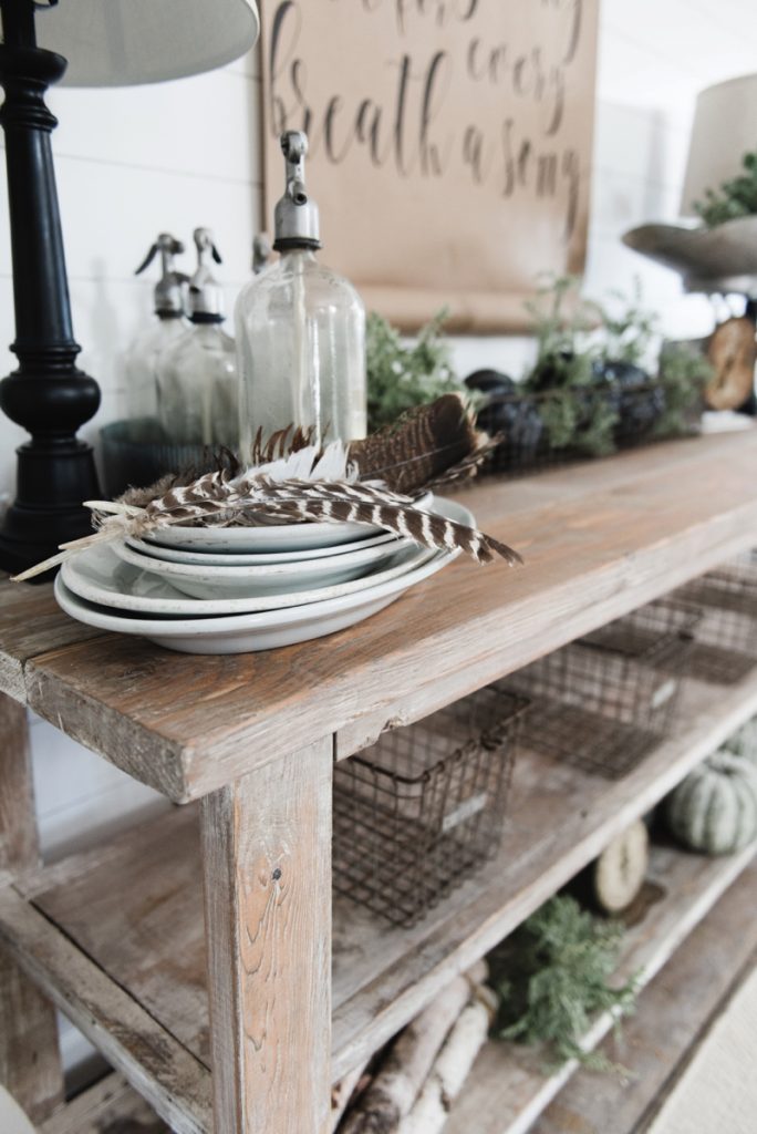 DIY Farmhouse Dining Room buffet - Could be a great TV console, sofa table, entryway table, kitchen island, & so much more! Great tutorial and farmhouse style decor inspiration! 