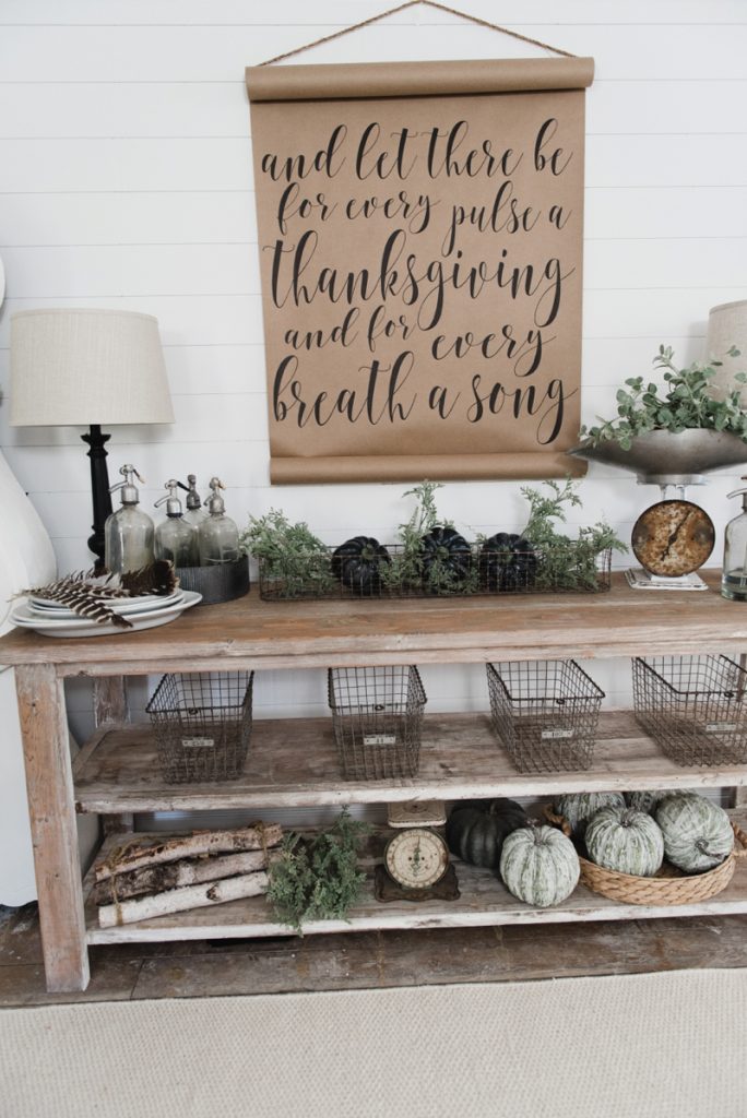 DIY Farmhouse Dining Room buffet - Could be a great TV console, sofa table, entryway table, kitchen island, & so much more! Great tutorial and farmhouse style decor inspiration! 