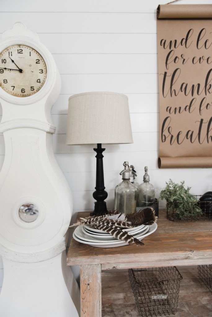 DIY Farmhouse Dining Room buffet - Could be a great TV console, sofa table, entryway table, kitchen island, & so much more! Great tutorial and farmhouse style decor inspiration! 