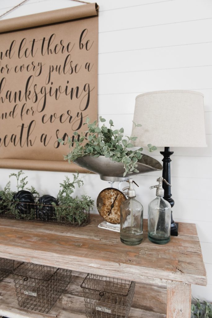 DIY Farmhouse Dining Room buffet - Could be a great TV console, sofa table, entryway table, kitchen island, & so much more! Great tutorial and farmhouse style decor inspiration! 