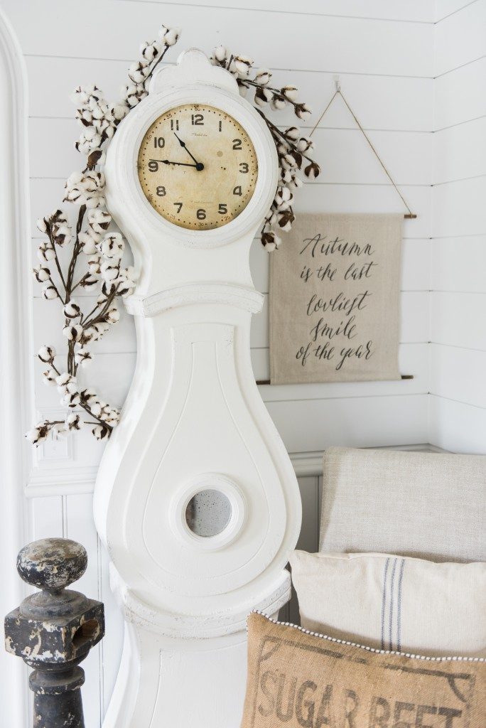 White French Style Clock painted with White Chalk Paint