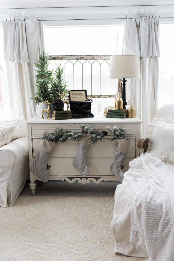 DIY drop cloth curtains - A simple & easy way to add farmhouse and cottage style curtains to any room on a budget! A great pin for farmhouse and cottage style decor inspiration! 