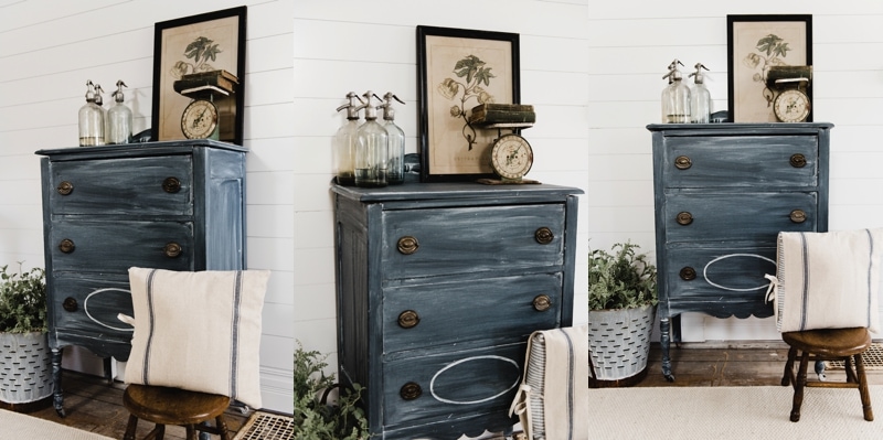 Old Plain Dresser brought back to life with Chalk Paint
