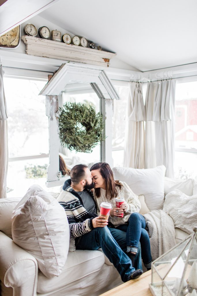 White Cottage Farm - Couples lifestyle photoshoot on the farm