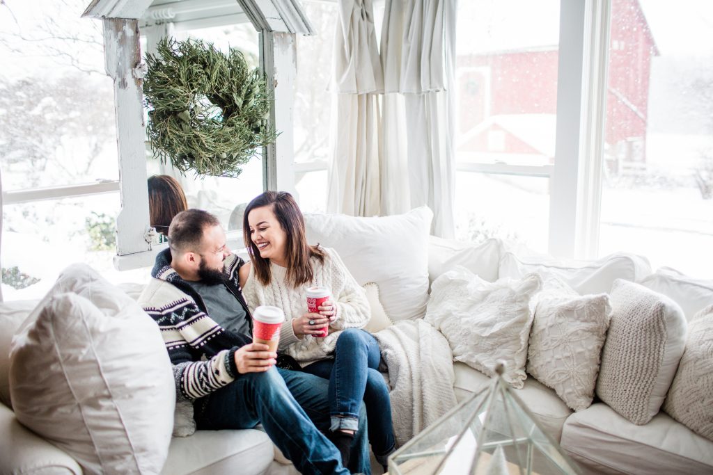 White Cottage Farm - Couples lifestyle photoshoot on the farm