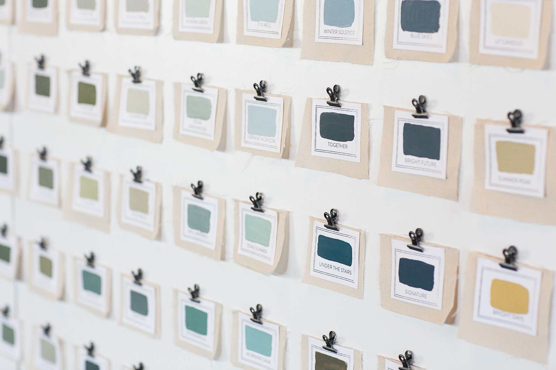 Color Samples of all the different Magnolia Home Chalk Paint Line