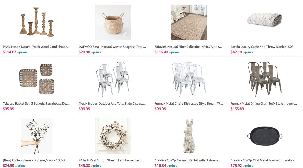 cottage decor from amazon