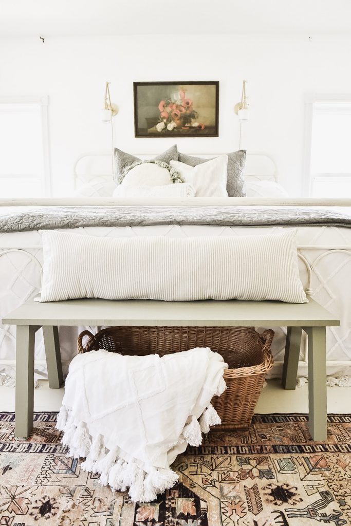 Lichen Fusion Painted Bench