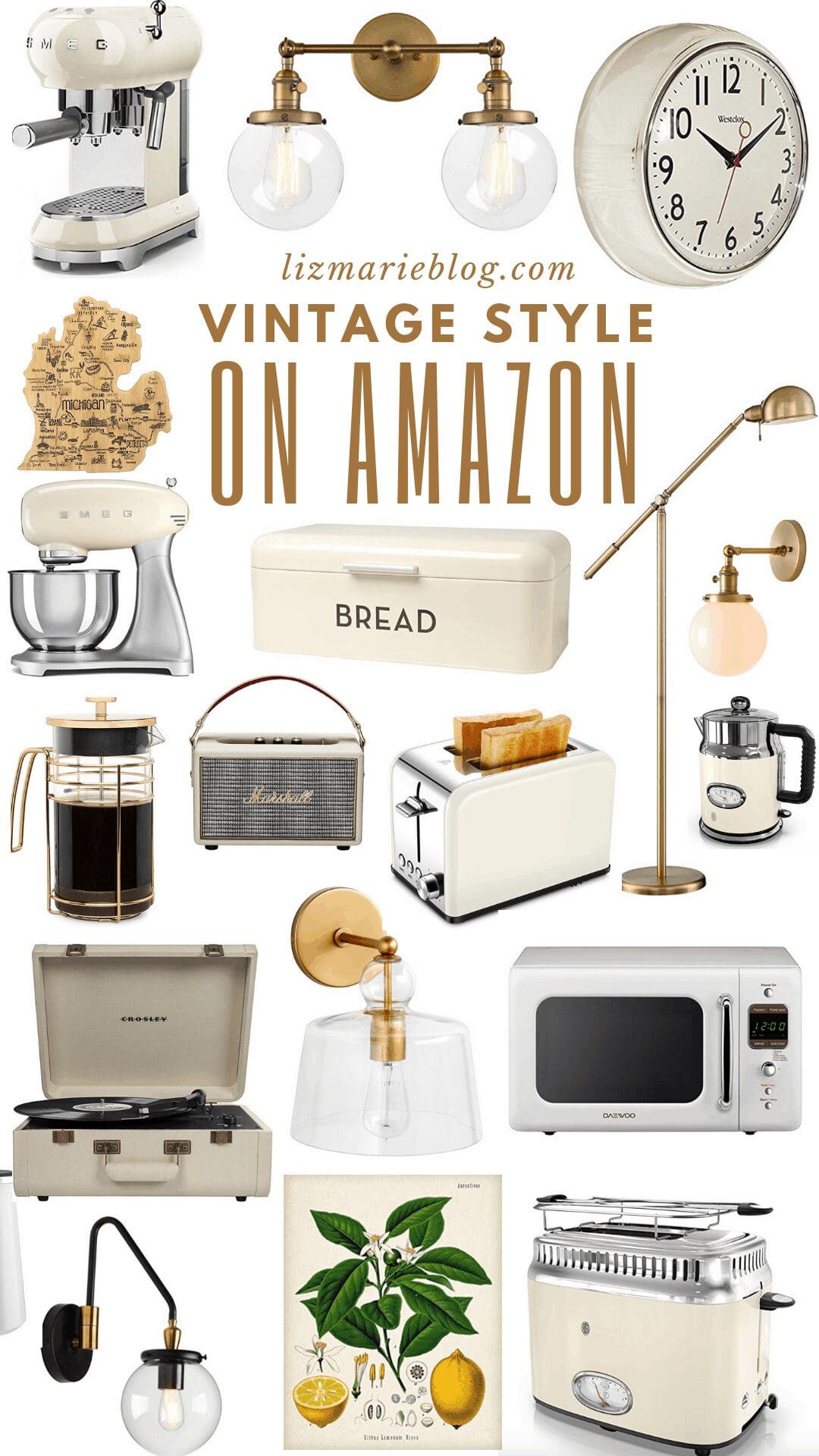 Hand selected items with vintage style, all found at amazon.com