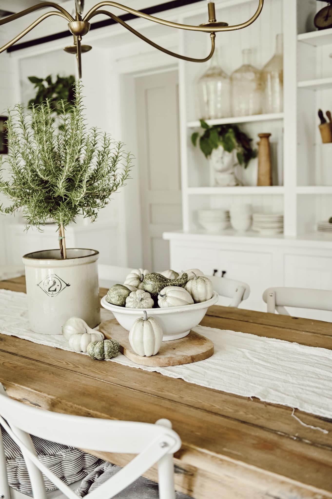 Pumpkins are the start to add fall decor to any room 