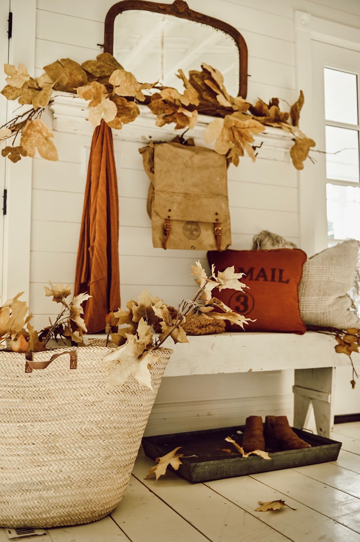 fall entryway farmhouse