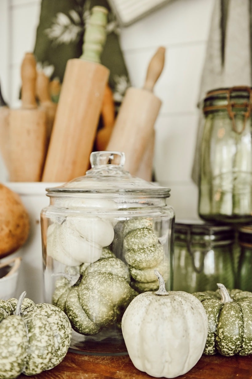 white and green pumpkins