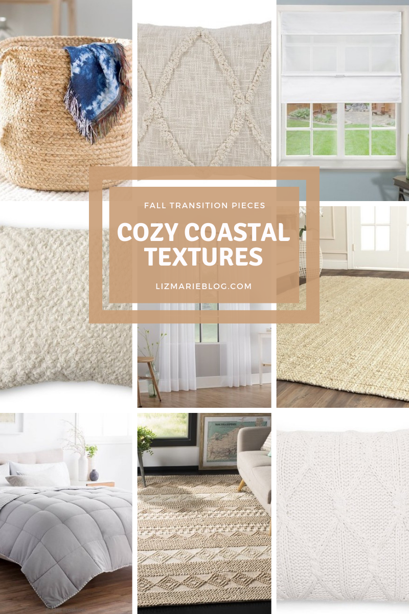 cozy coastal textures collage
