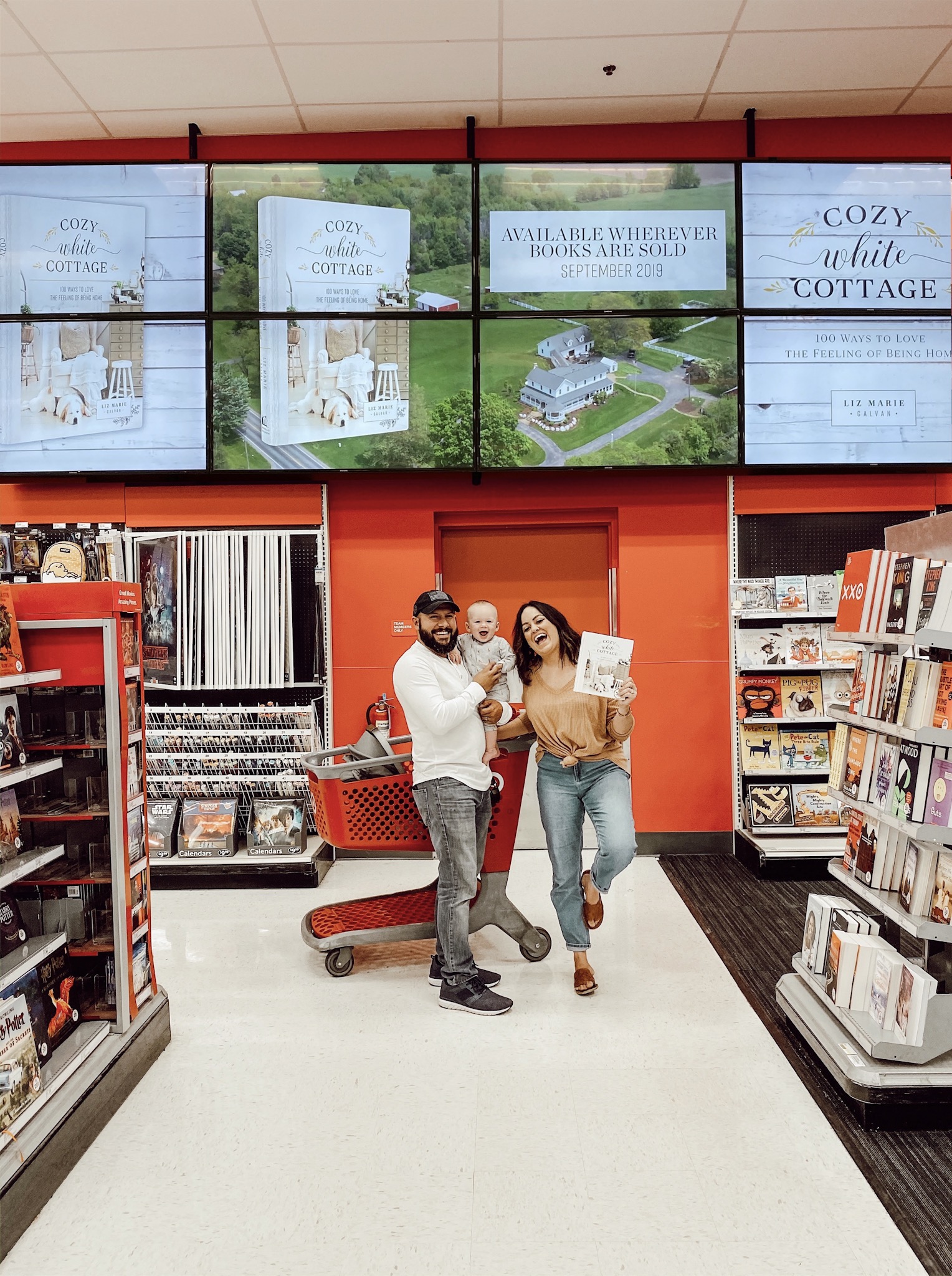 Liz Marie Galvan's first design book, Cozy White Cottage 100 Tips for loving the feeling of being home! Sold at Target and wherever books are sold!