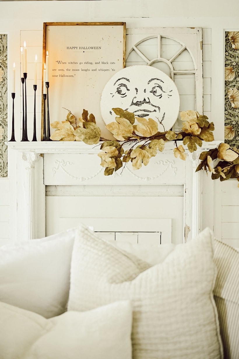 Rustic Halloween Mantel