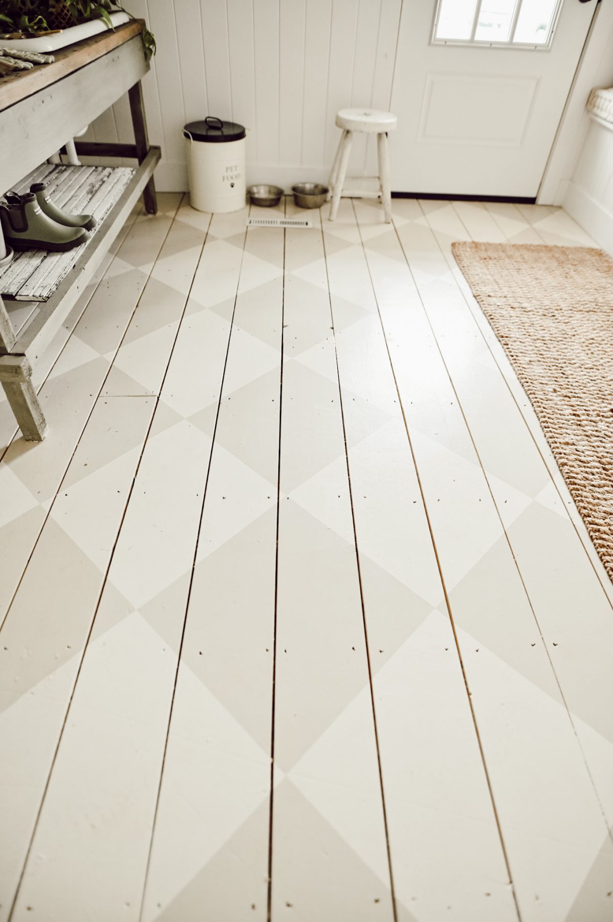 Mudroom Painted Floors