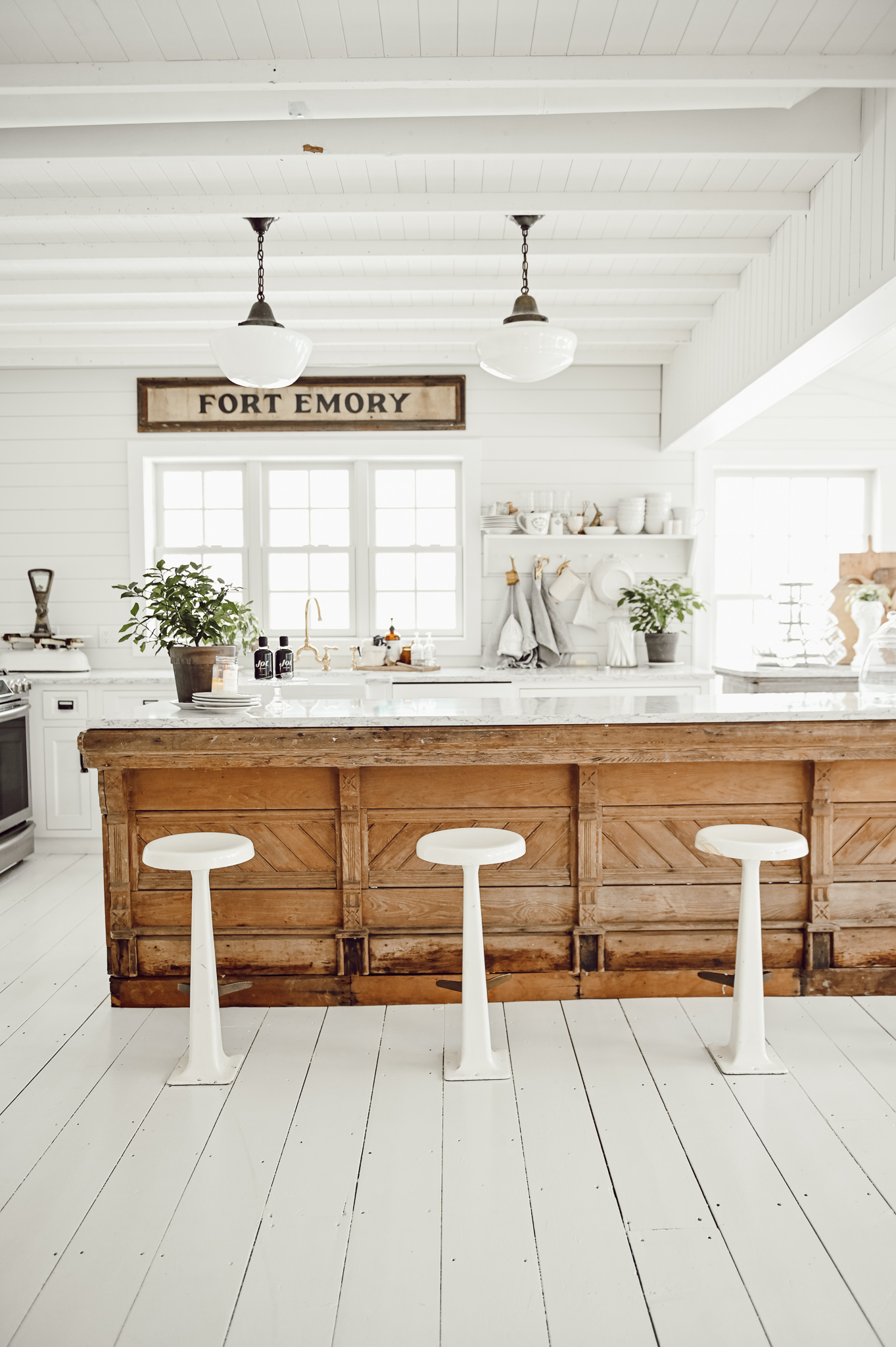 Antique Kitchen Counter in a Farmhouse