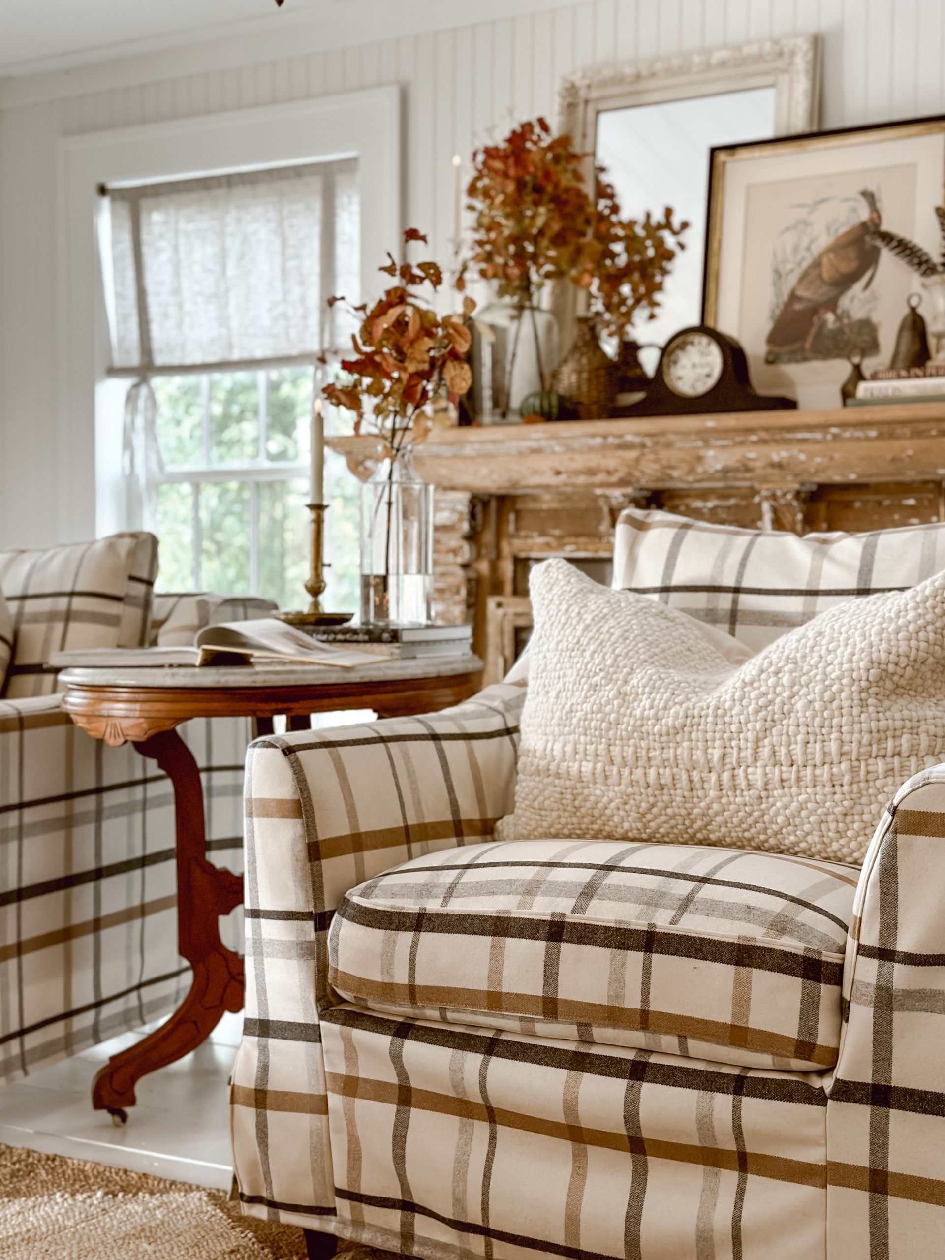 Plaid Slipcover from Bemz in Liz Marie Farmhouse