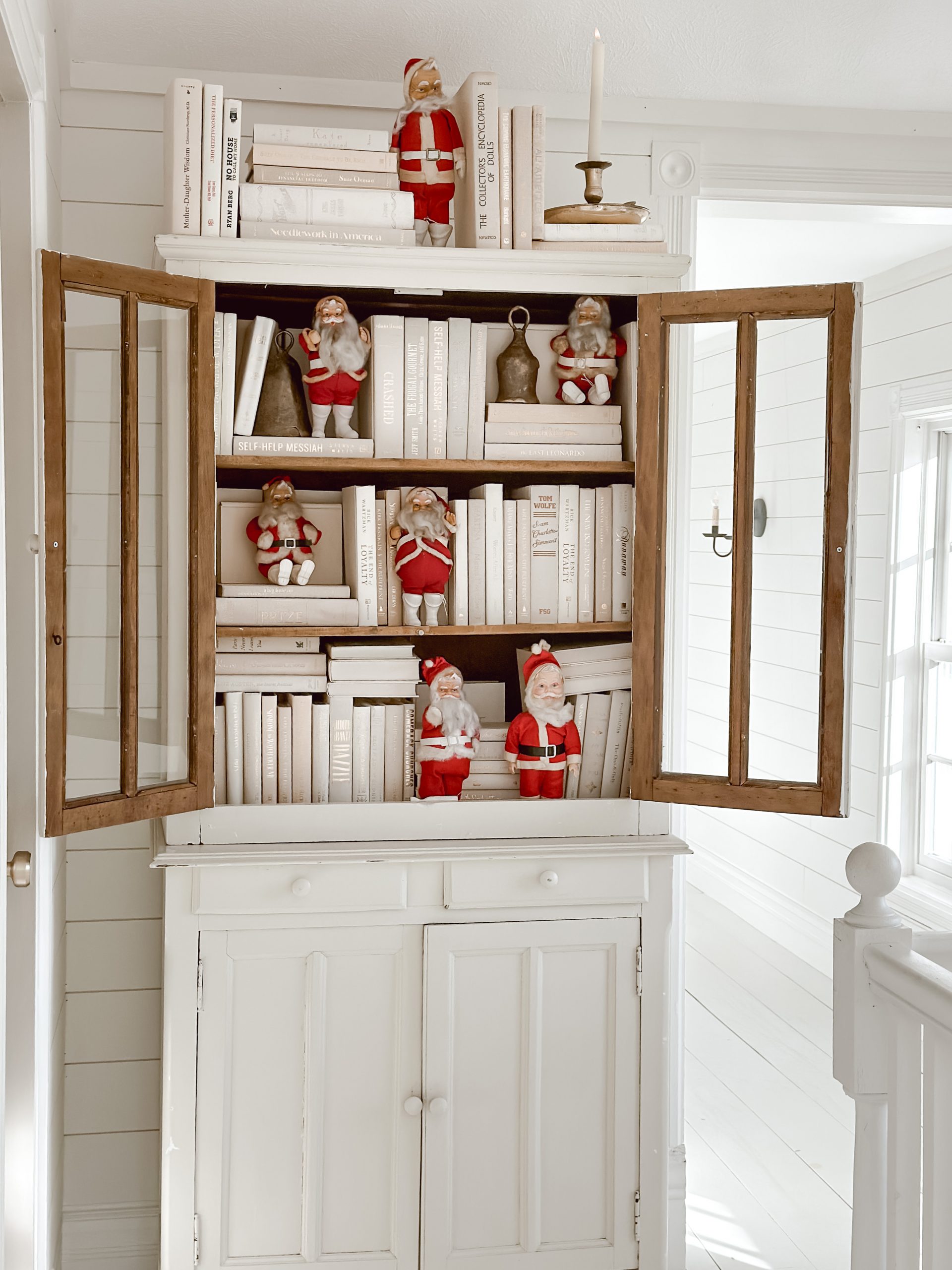 Christmas Decor with Vintage Plush Santa collection