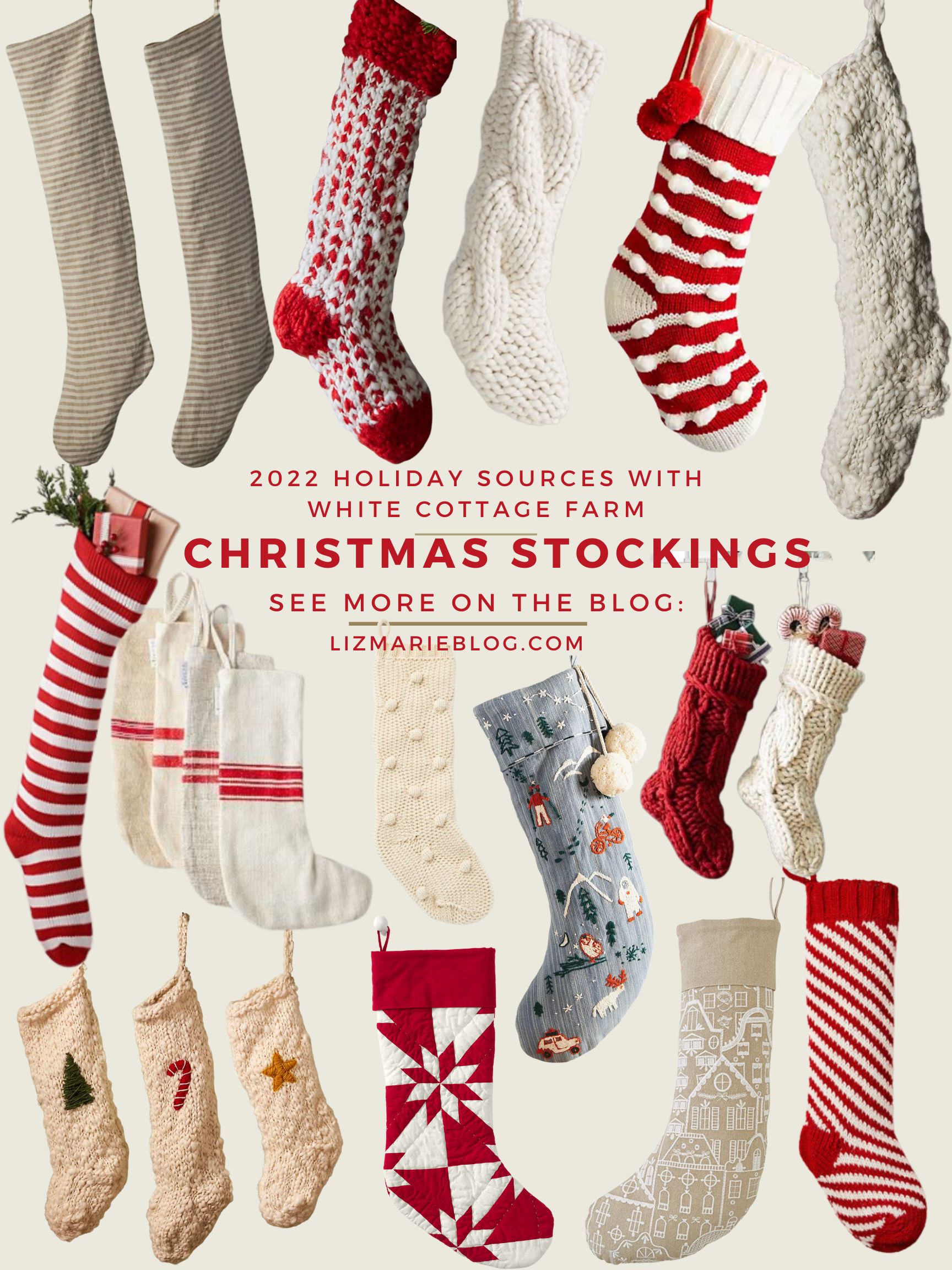 A Curated List of Cozy Christmas Stockings for any style!